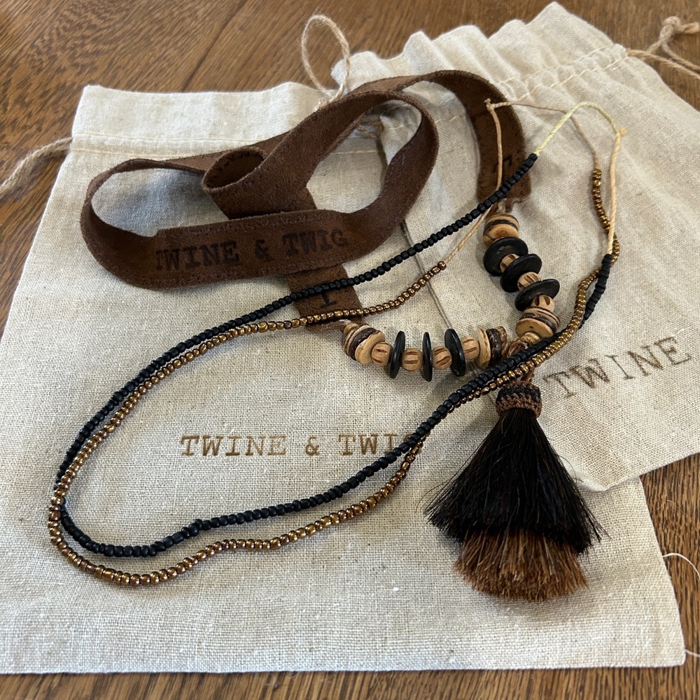 Twine & Twig Horse Tassel Necklace Set **PRICE DROP**